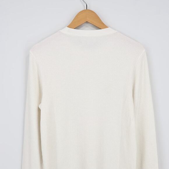 Everlane Men's Waffle Long Sleeve Crewneck Tee Bone Size Small NWT - Picture 7 of 8